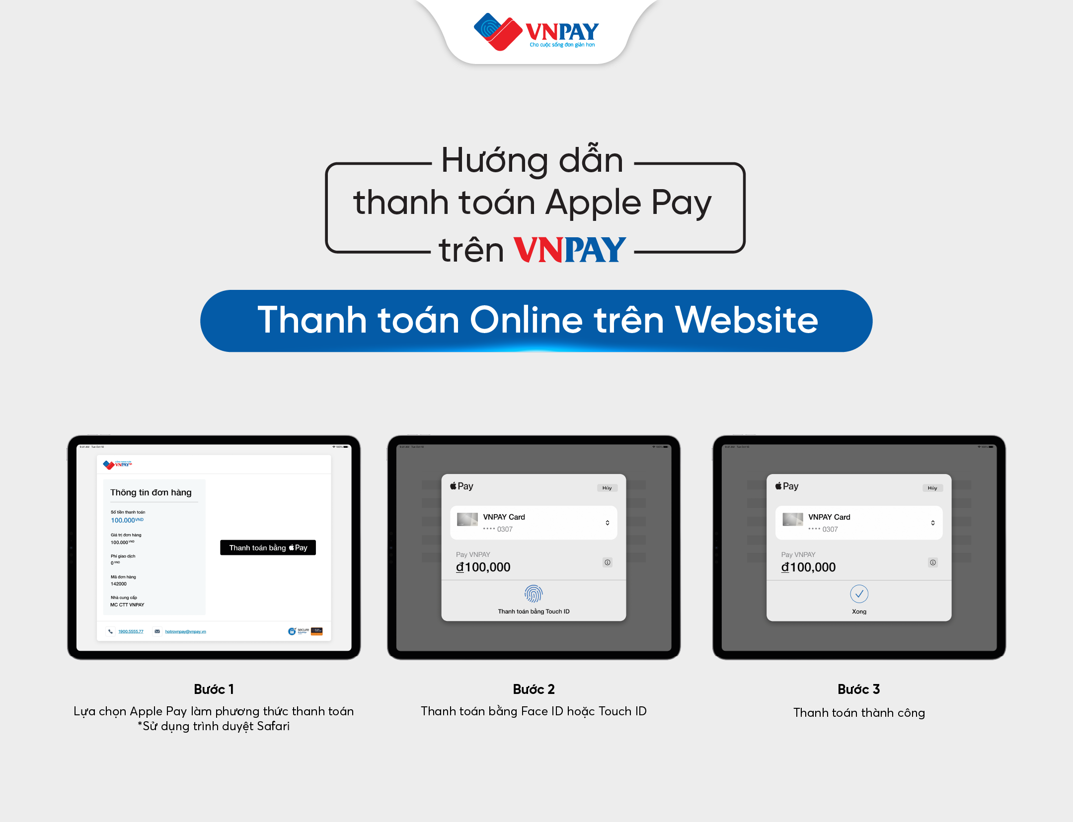 Hướng dẫn thanh toán Apple Pay